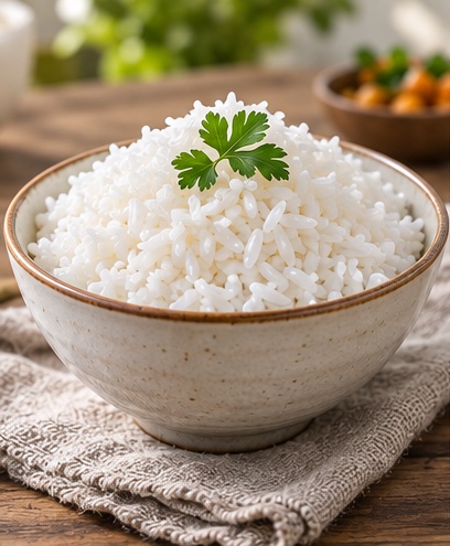 A bowl of cooked Pure Bites rice